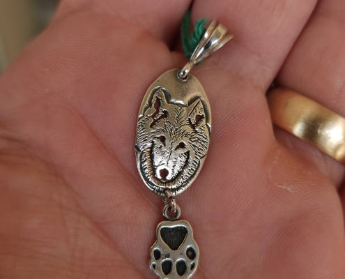 Navajo Wolf Pendant Sterling Silver at Bootie's Pawn Shop